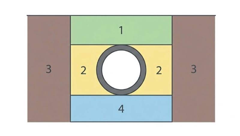 Pipe-soil system - zones E1-E4