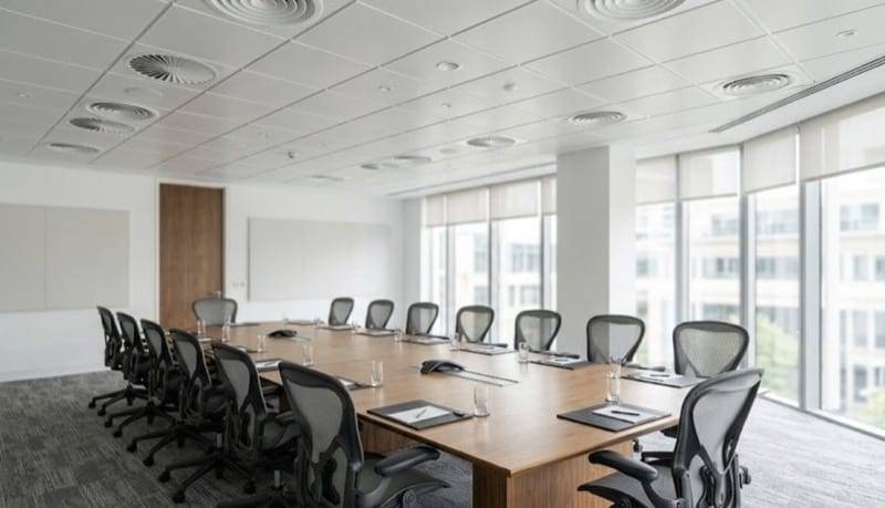 Example of airflow calculation in a conference room